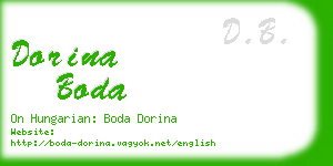 dorina boda business card